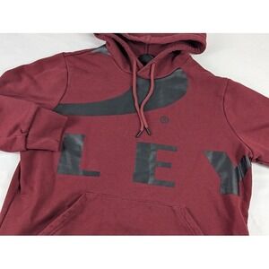 Oakley Hoodie Mens Medium‎ Sweatshirt Spellout Red Pullover Y2K Hooded